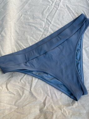 Rip curl ribbed slate blue high rise cheeky bikini bottom XL